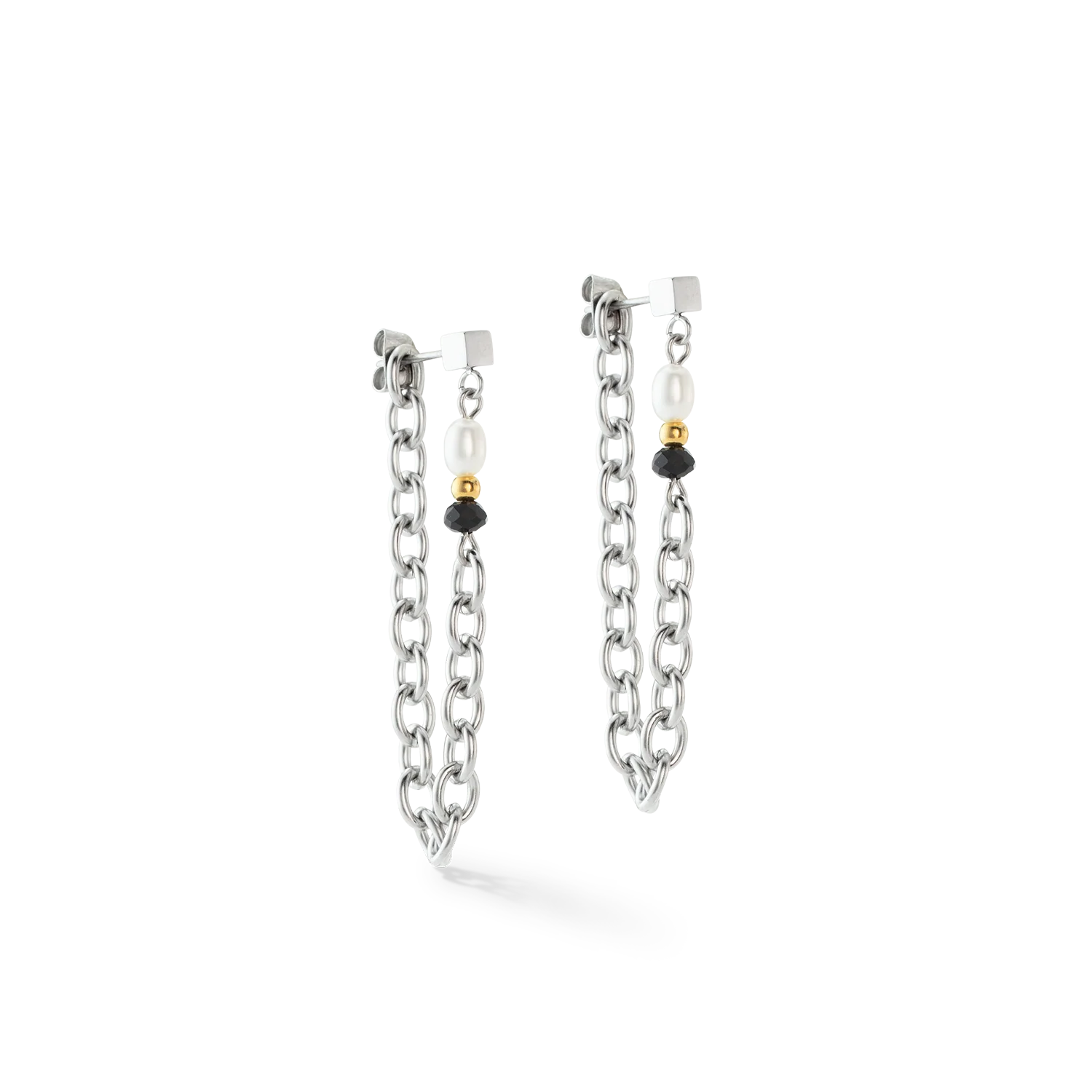Art Deco Elegance earrings bicolour - Image 2