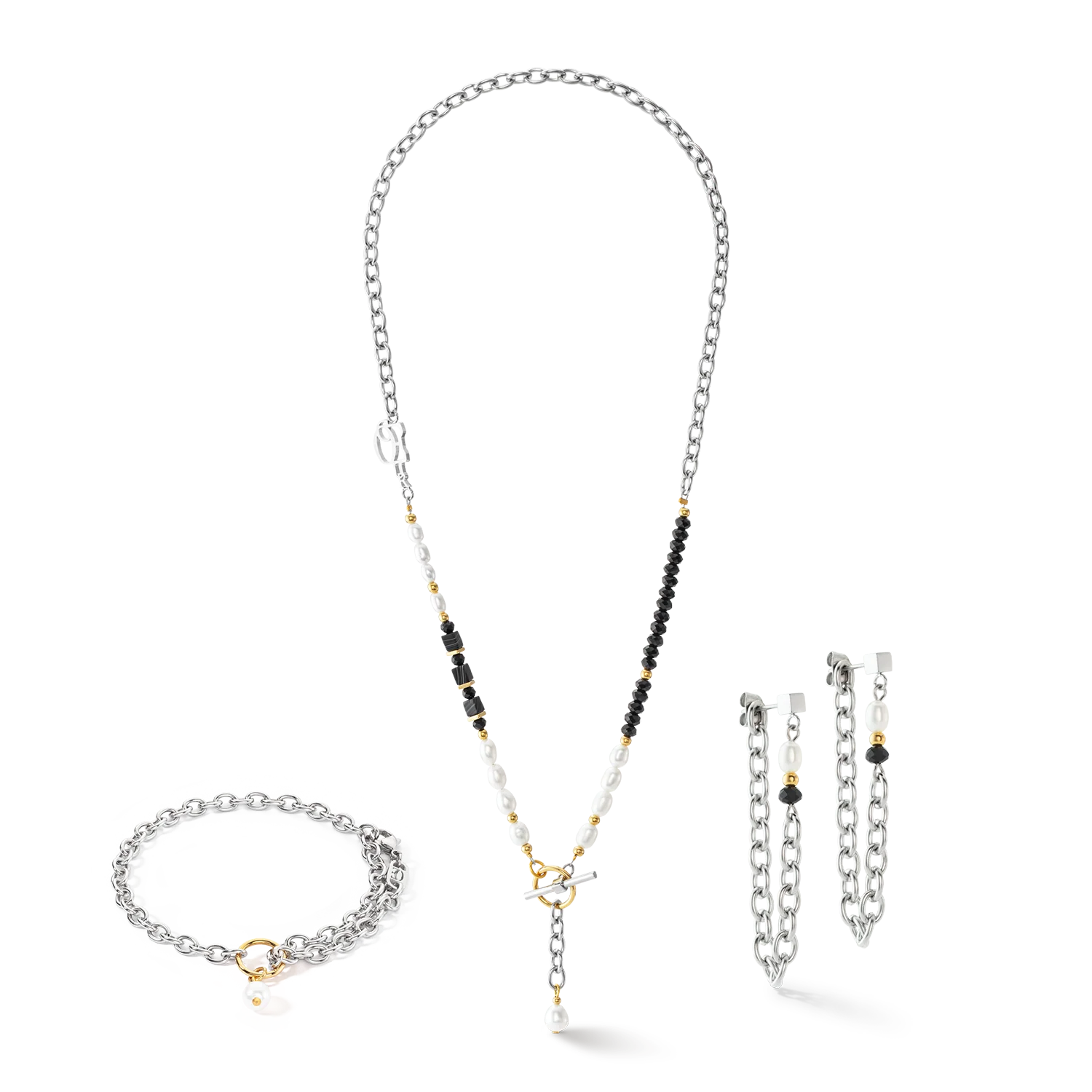 Art Deco Elegance necklace bicolour - Image 3