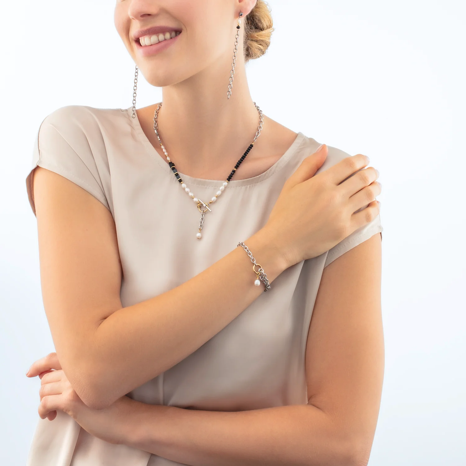 Art Deco Elegance necklace bicolour - Image 5