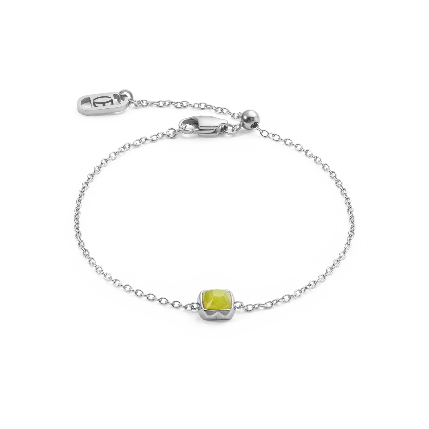 Birthstone August Bracelet Green Jade Silver