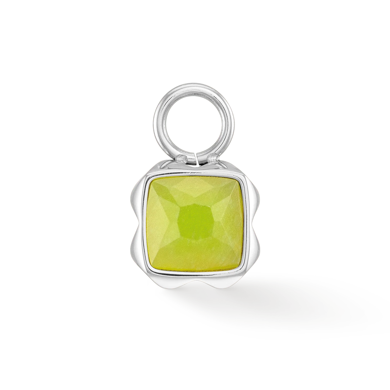 Birthstone August Charm Green Jade Silver - Image 2