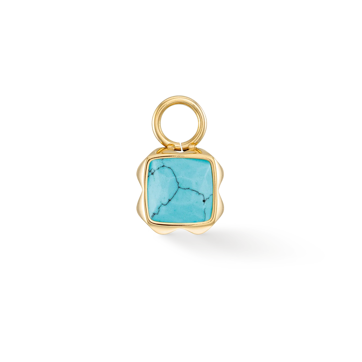Birthstone December Charm Turquoise Gold