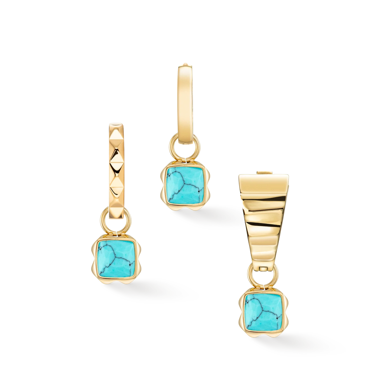 Birthstone December Charm Turquoise Gold - Image 3