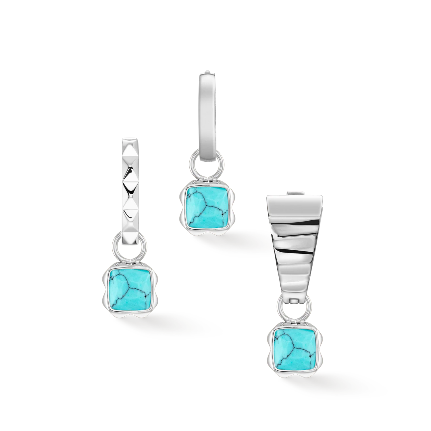 Birthstone December Charm Turquoise Silver - Image 3