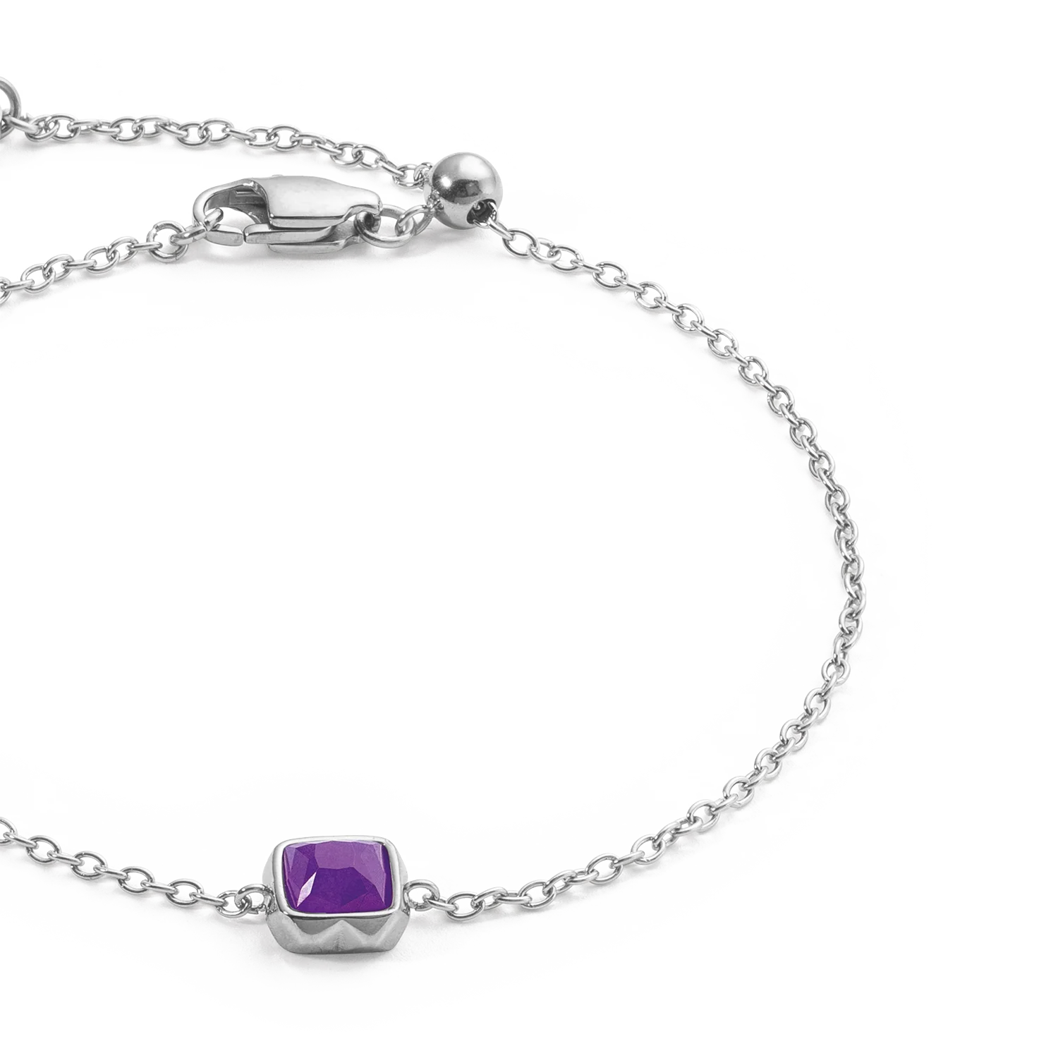 Birthstone February Bracelet Sugilite Silver - Image 2