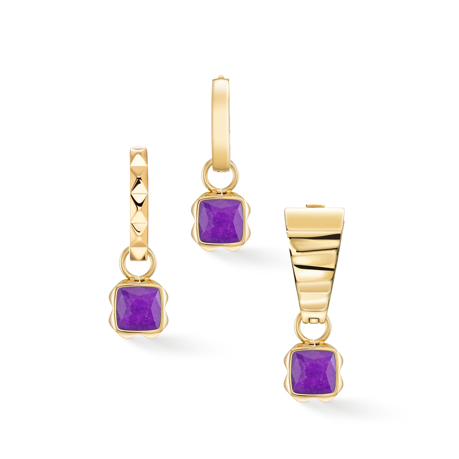 Birthstone February Charm Sugilite Gold - Image 3