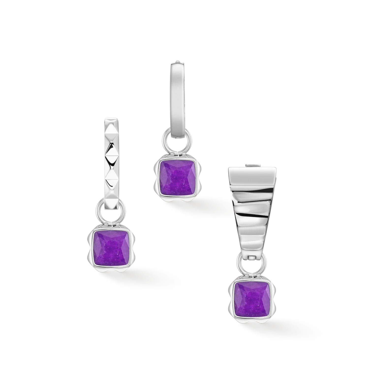 Birthstone February Charm Sugilite Silver - Image 3