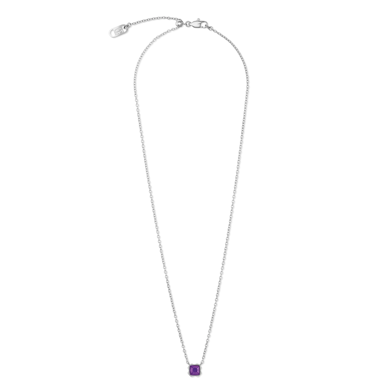 Birthstone February Necklace Sugilite Silver