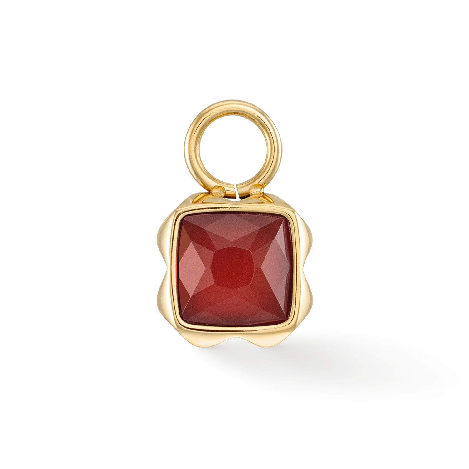 Birthstone January Charm Red Agate Gold - Image 2