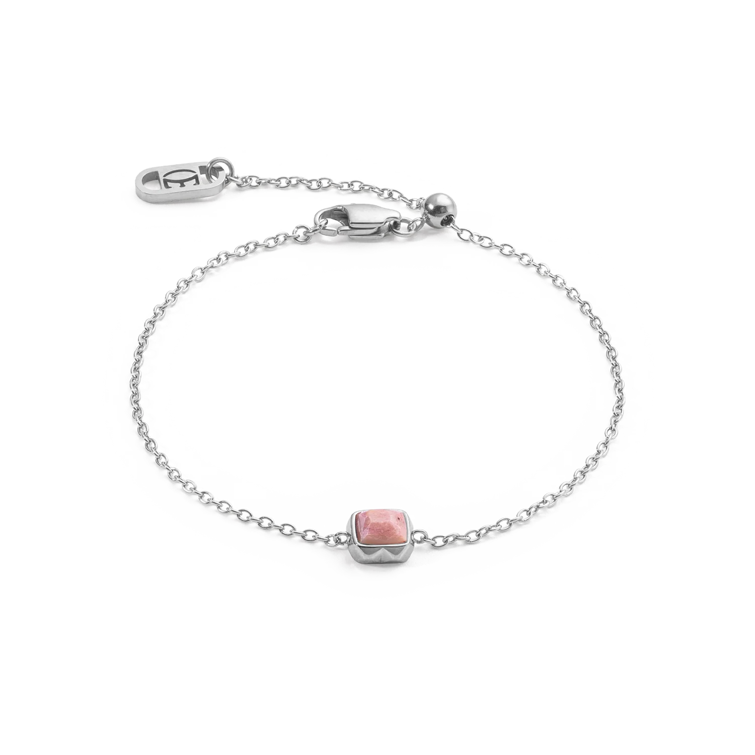 Birthstone July Bracelet Rhodochrosite Silver