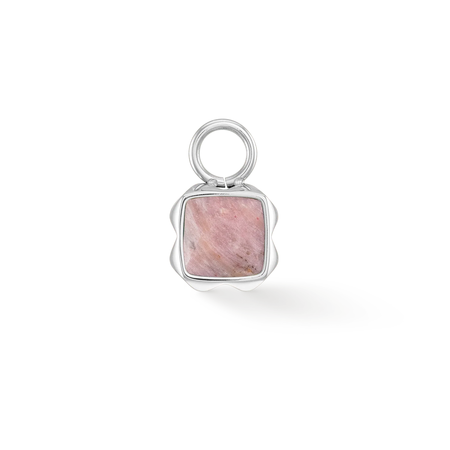 Birthstone July Charm Rhodochrosite Silver