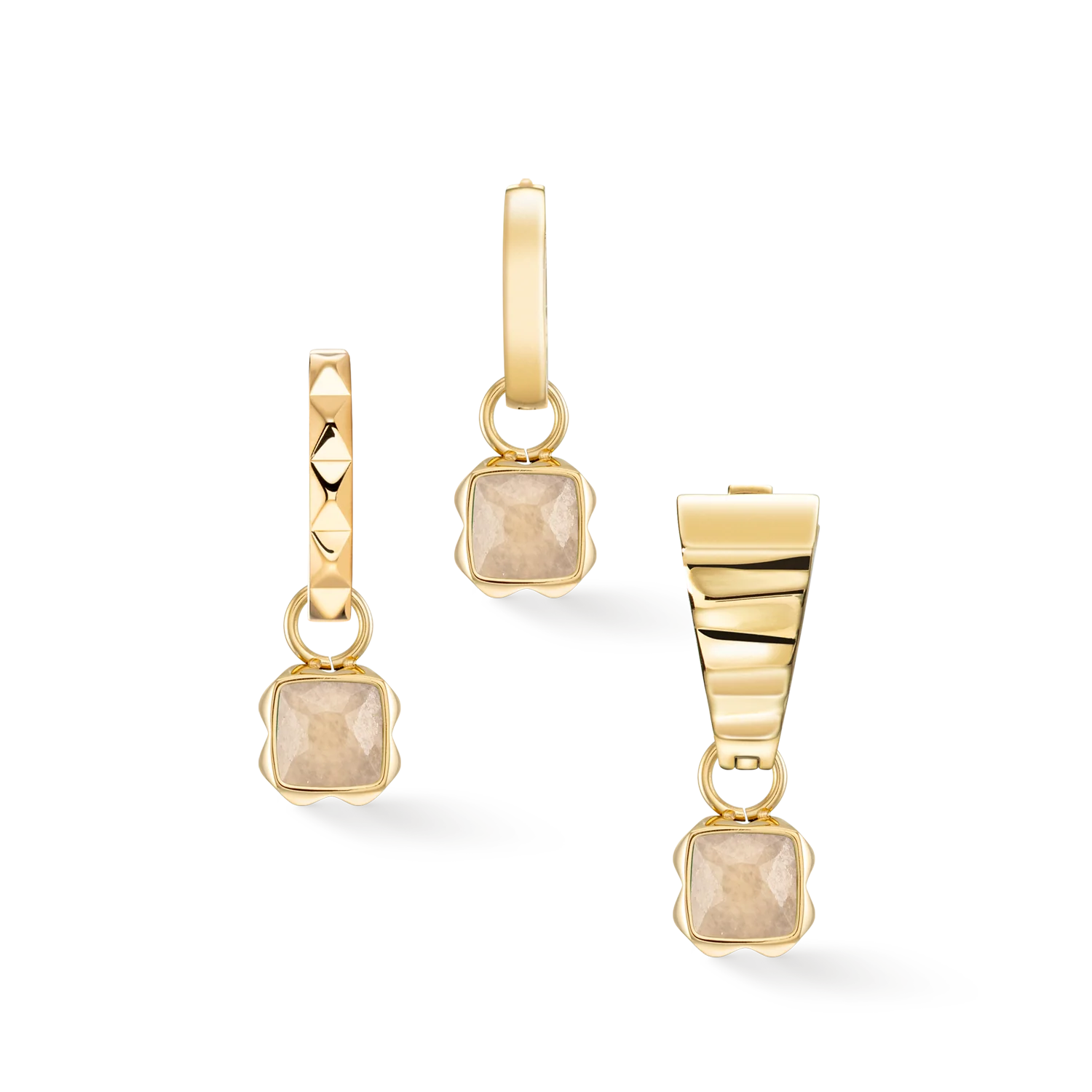 Birthstone June Charm Cream Jade Gold - Image 3