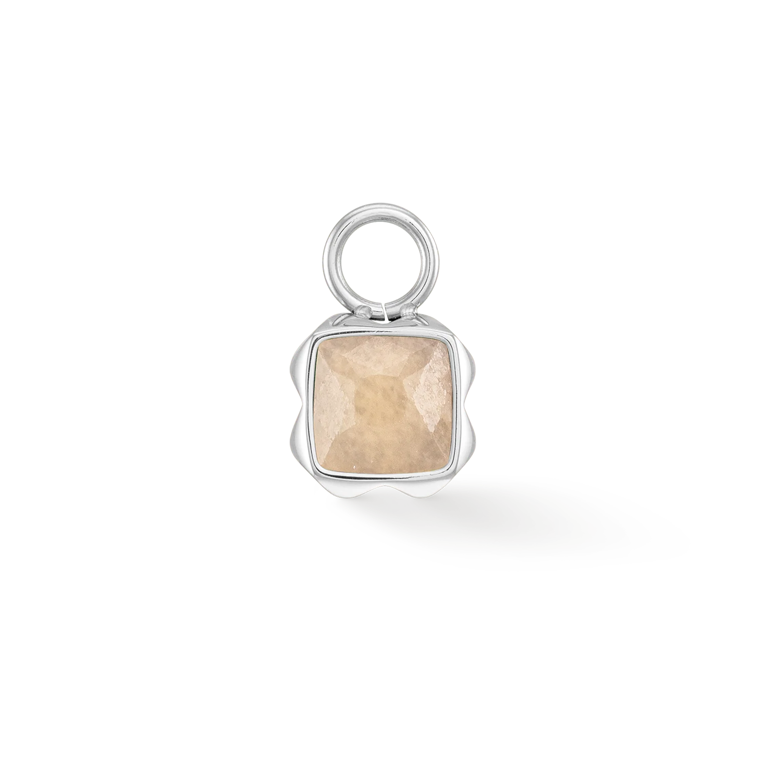 Birthstone June Charm Cream Jade Silver