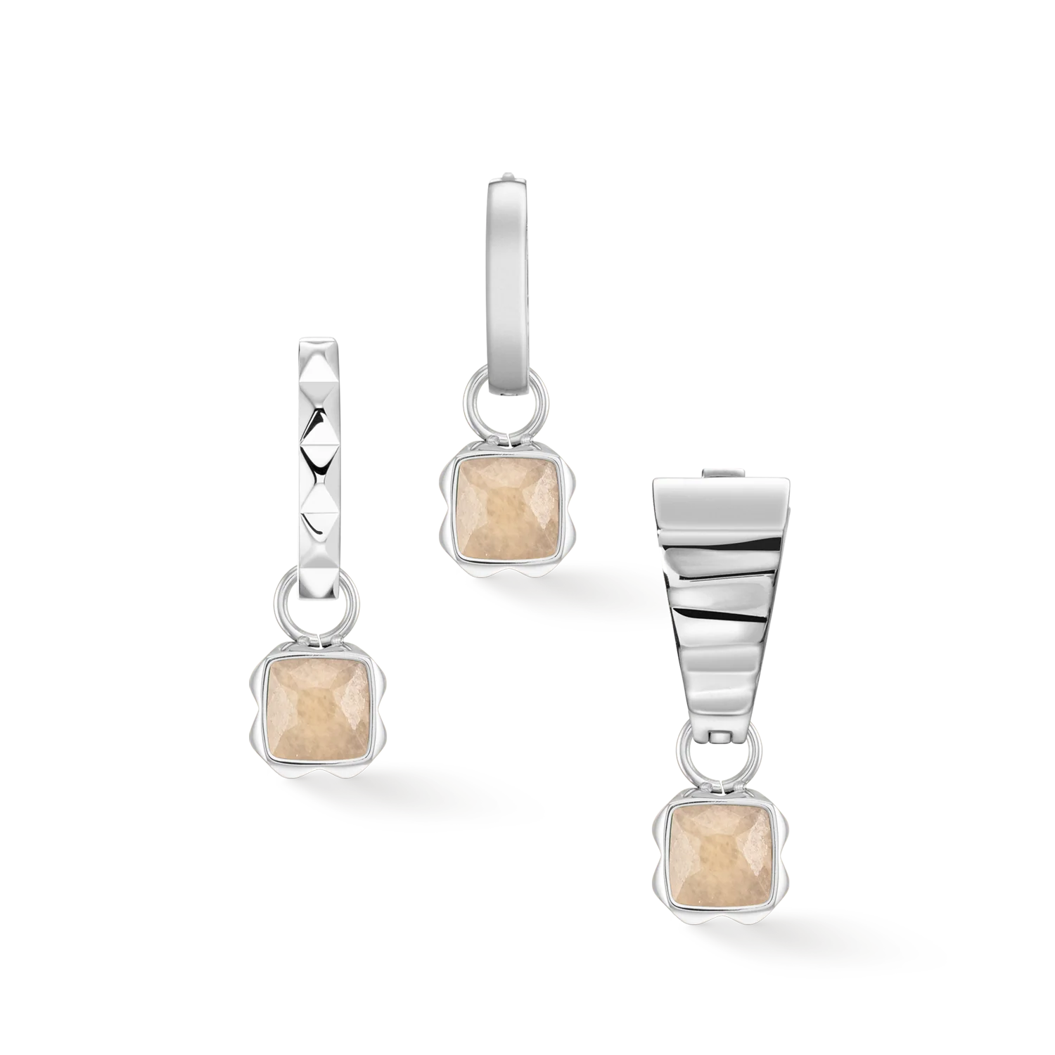 Birthstone June Charm Cream Jade Silver - Image 3