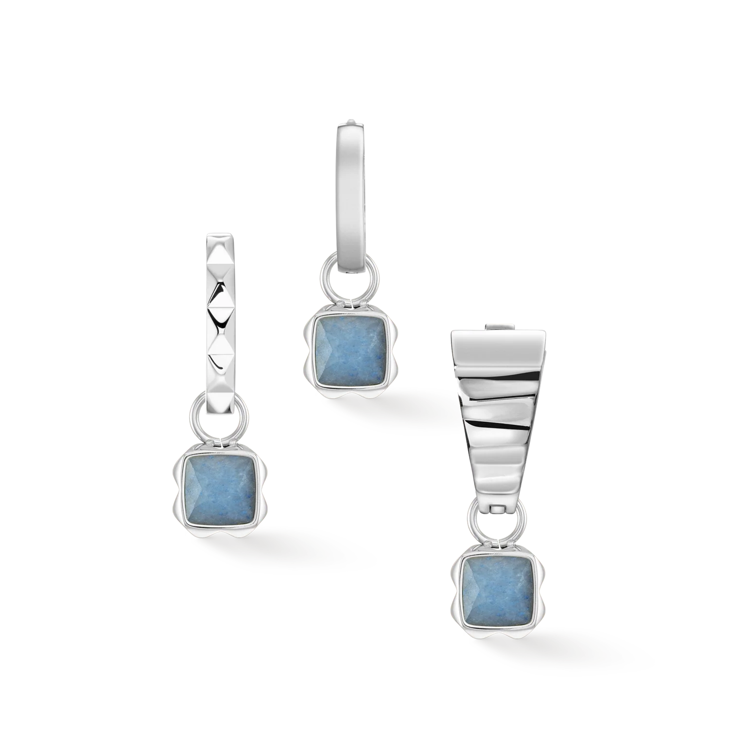 Birthstone March Charm Blue Aventurine Silver - Image 3