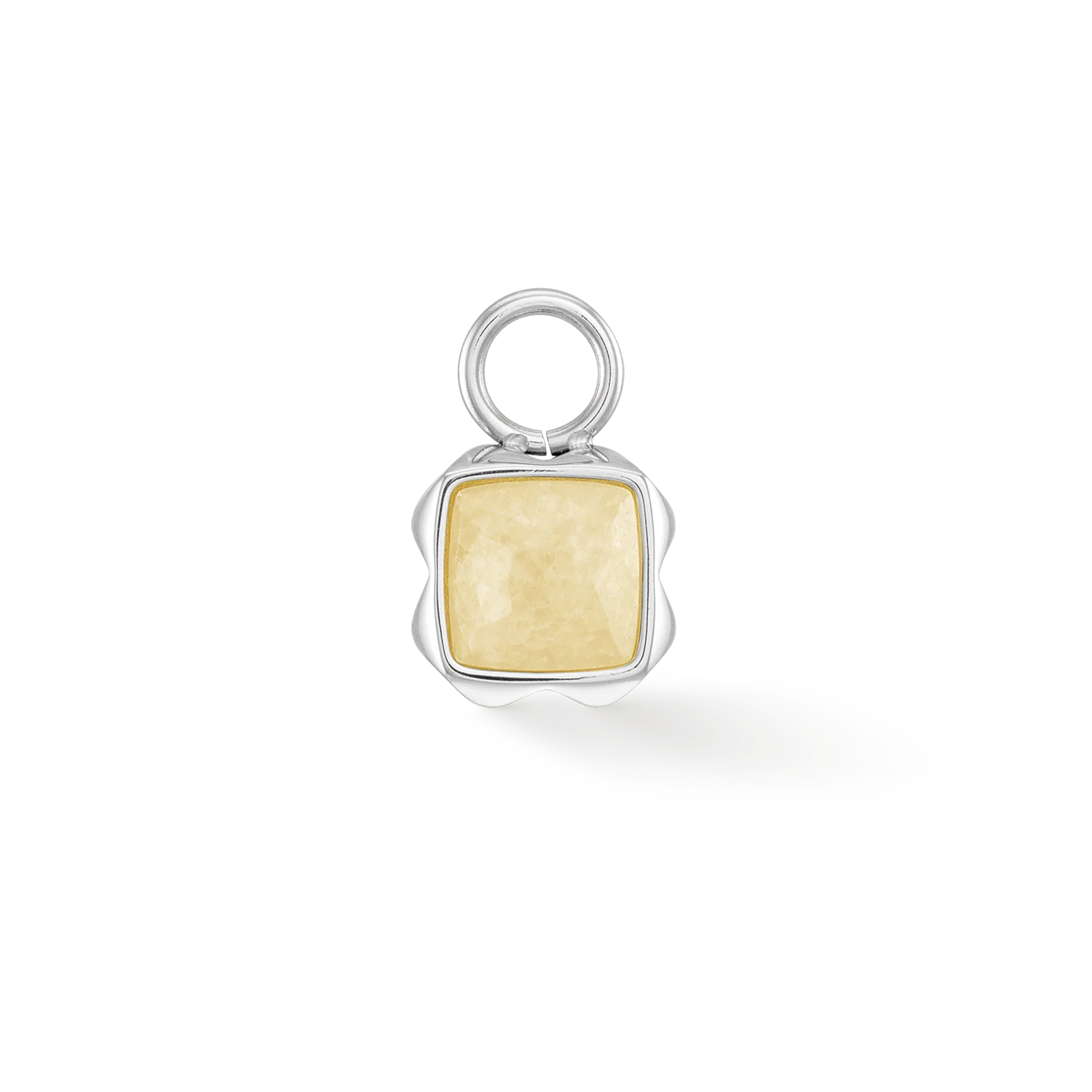 Birthstone November Charm Citrine Silver
