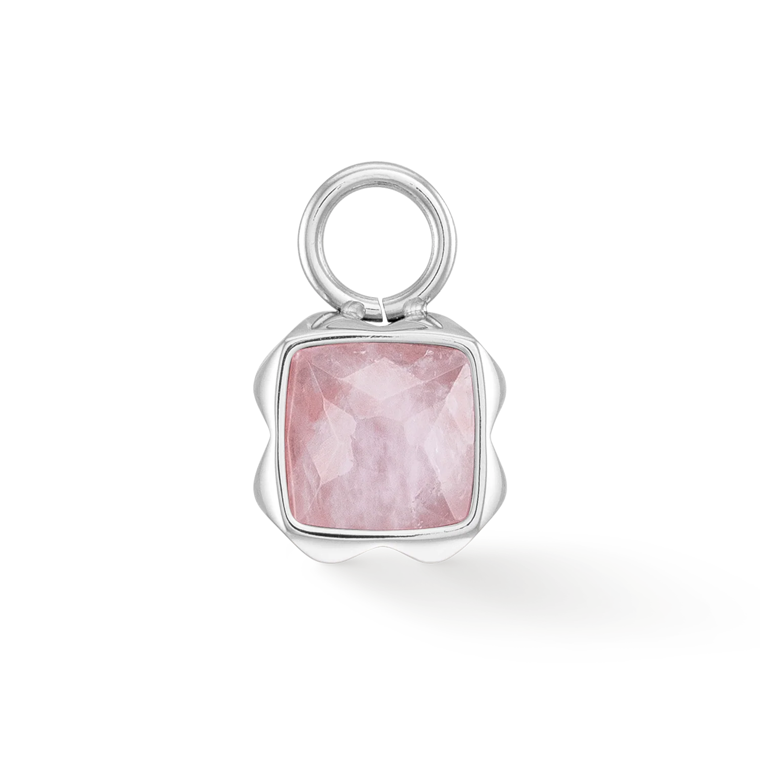Birthstone October Charm Rose Quartz Silver - Image 2