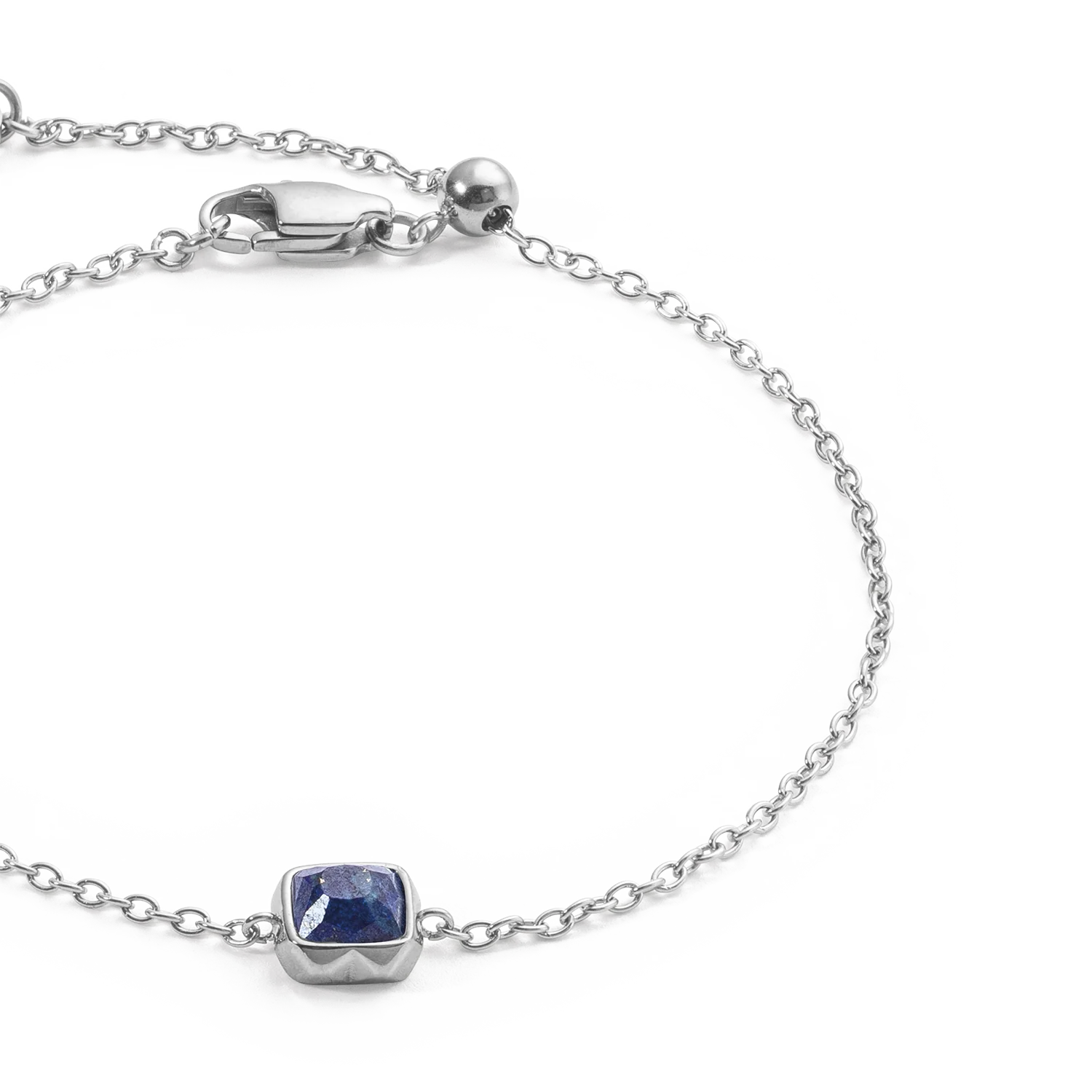 Birthstone September Bracelet Lapis Lazuli Silver - Image 2