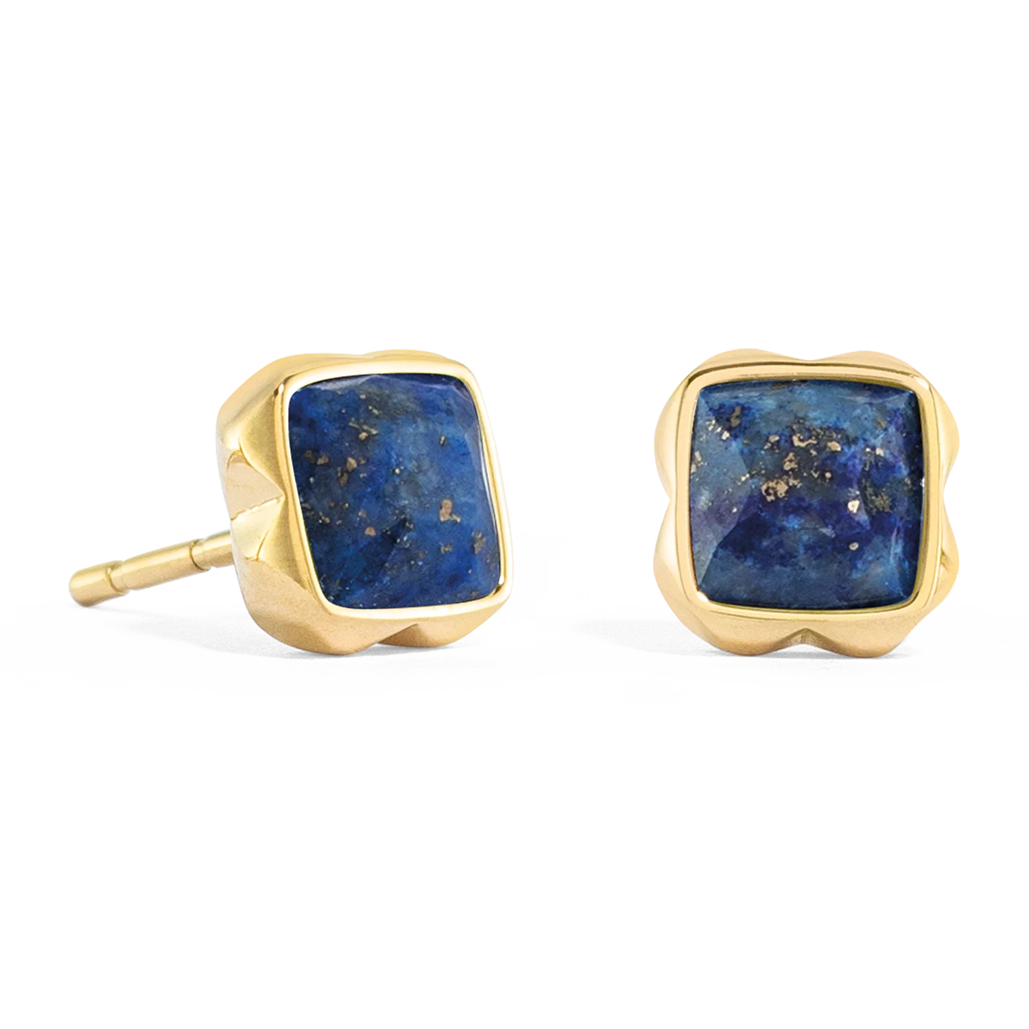 Birthstone September Earrings Lapis Lazuli Gold - Image 2