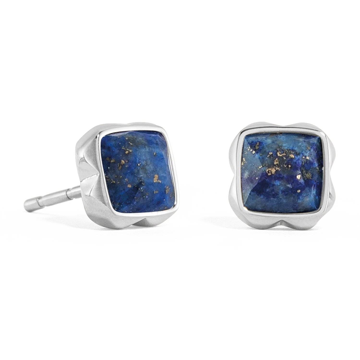 Birthstone September Earrings Lapis Lazuli Silver - Image 2