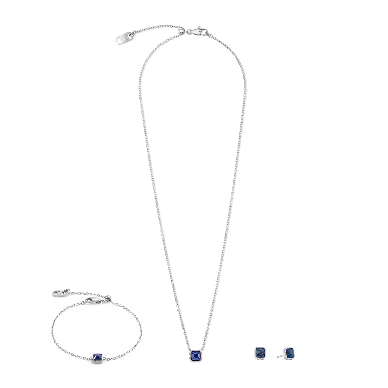 Birthstone September Necklace Lapis Lazuli Silver - Image 3