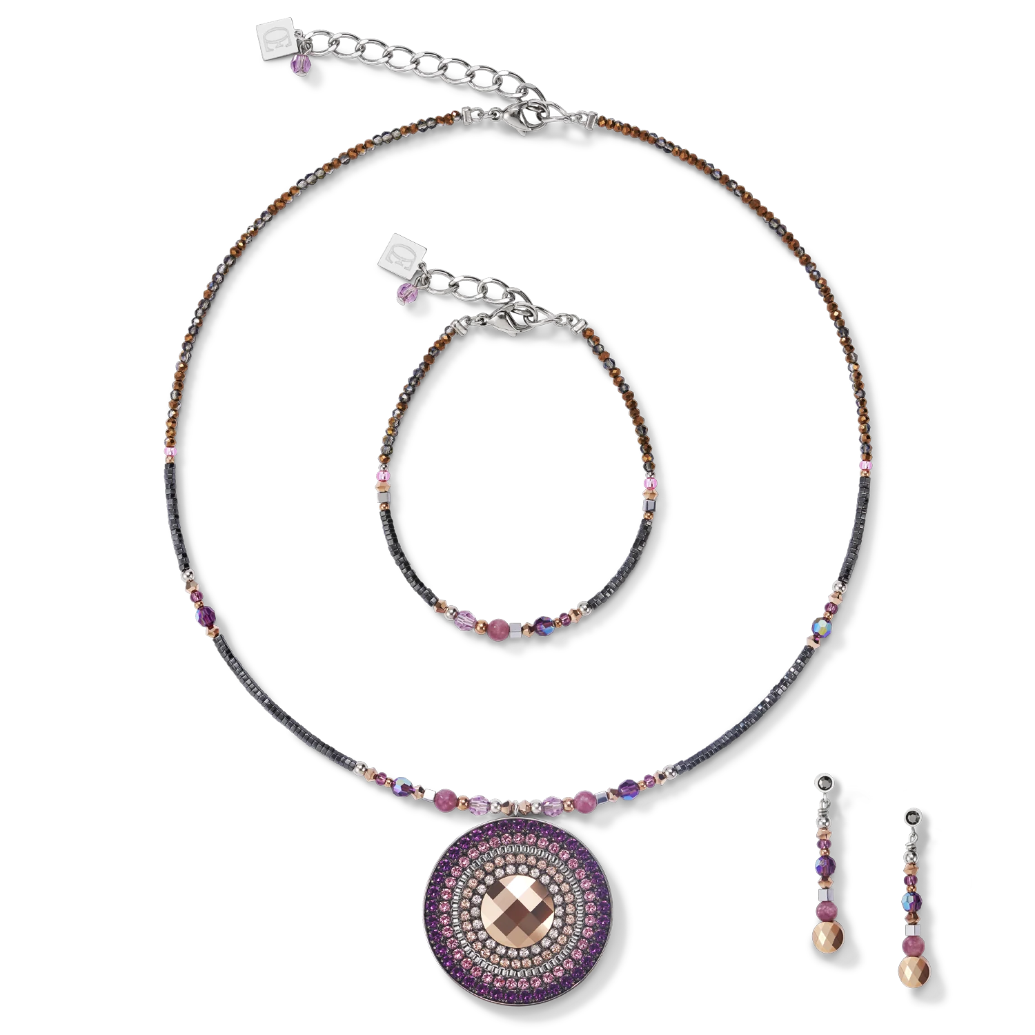 Bracelet Amulet small Crystals & lepidolite amethyst - Image 3