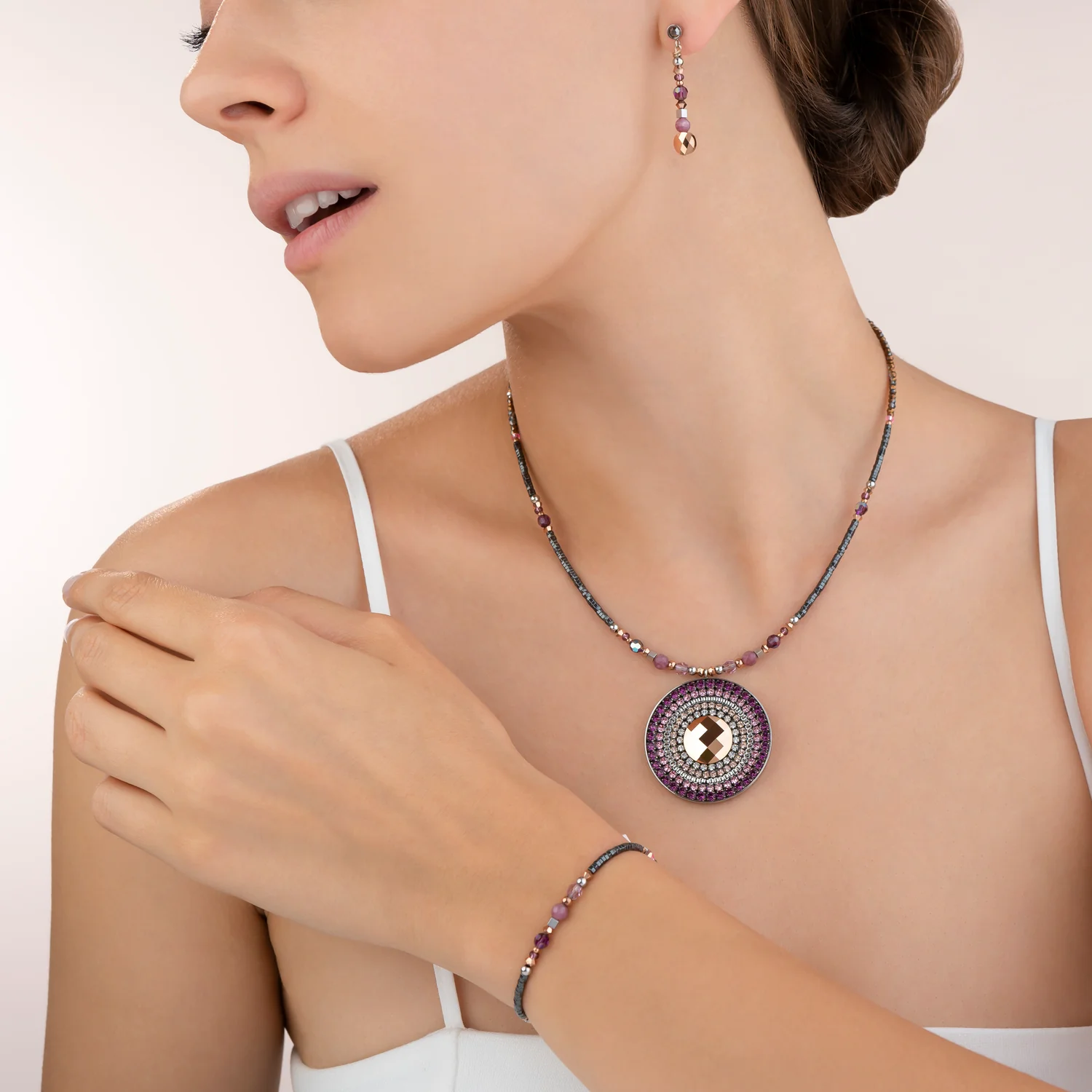 Bracelet Amulet small Crystals & lepidolite amethyst - Image 4