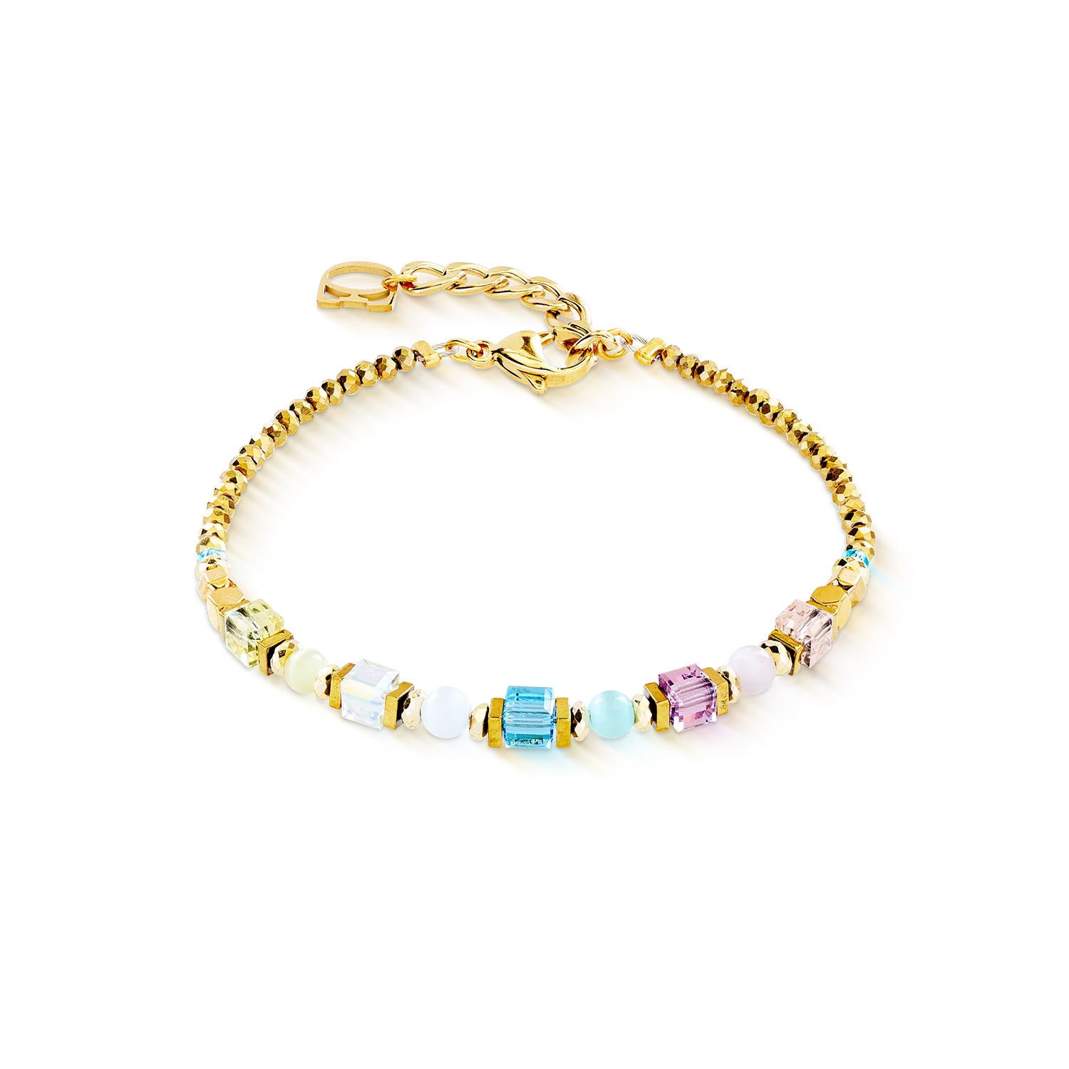 Bracelet Cube Aura pastel gold