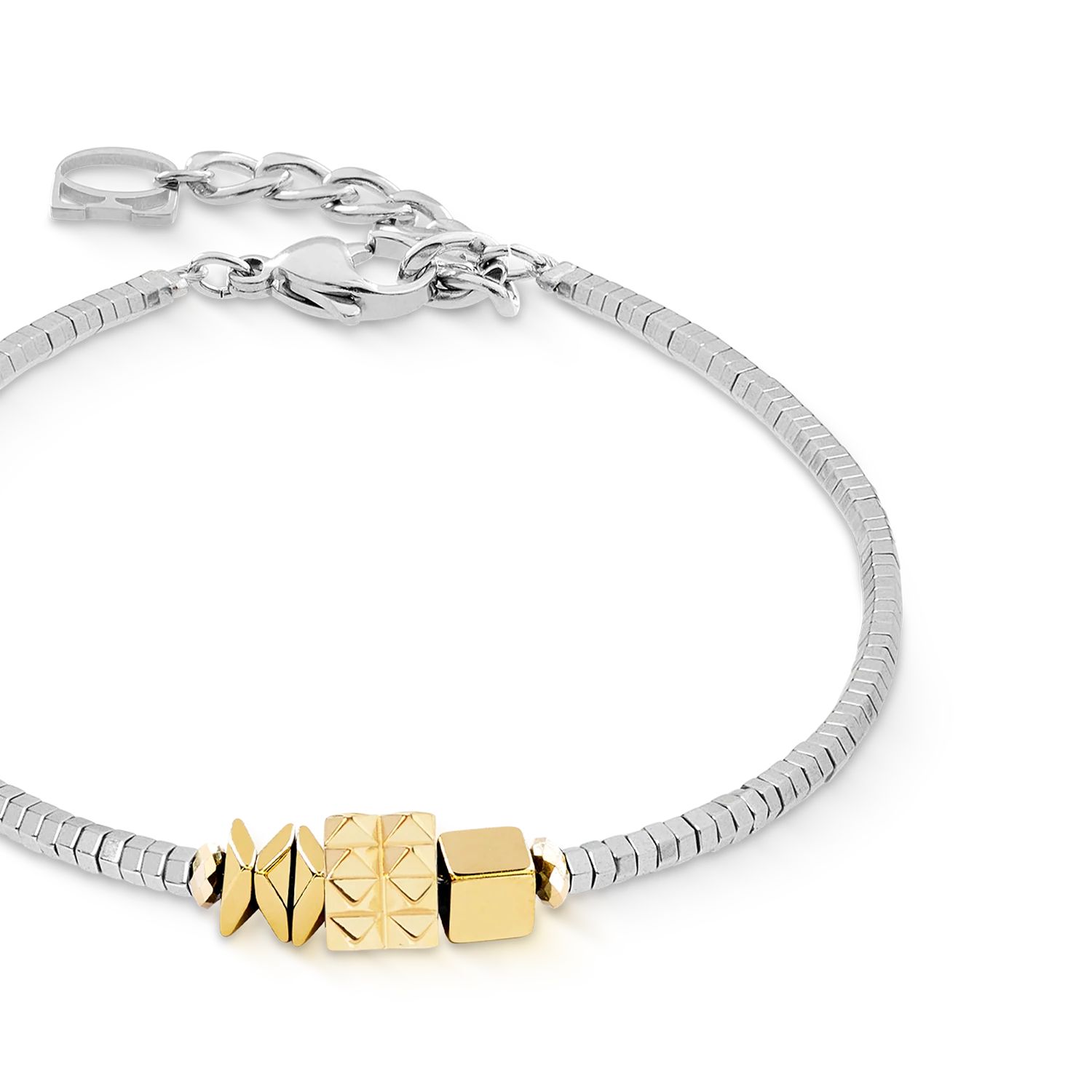 Bracelet Cube Trio Facets gold-silver - Image 2
