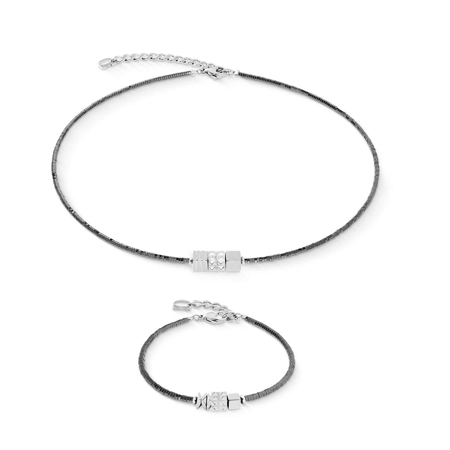 Bracelet Cube Trio Facets silver-grey - Image 3