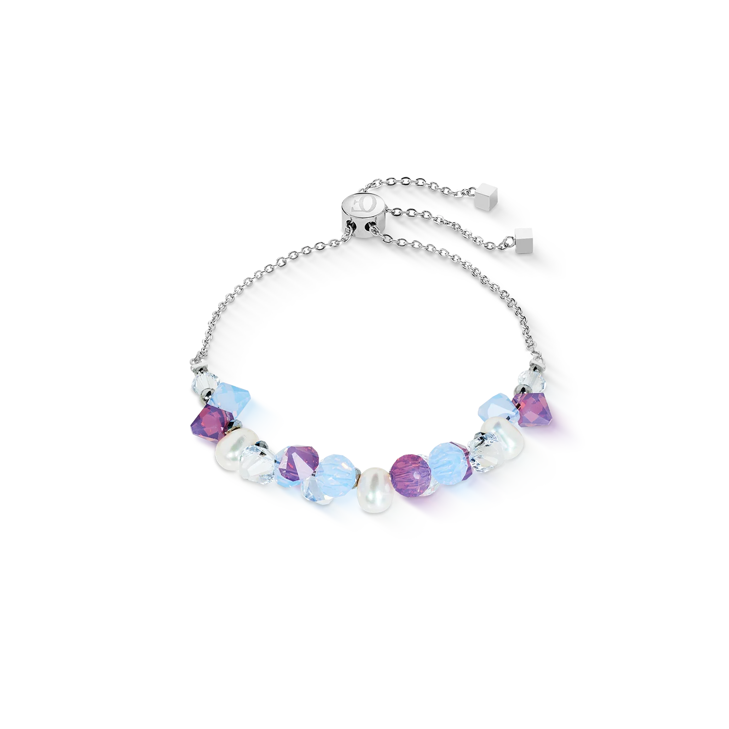 Bracelet Dancing Crystals & Pearls lilac-blue