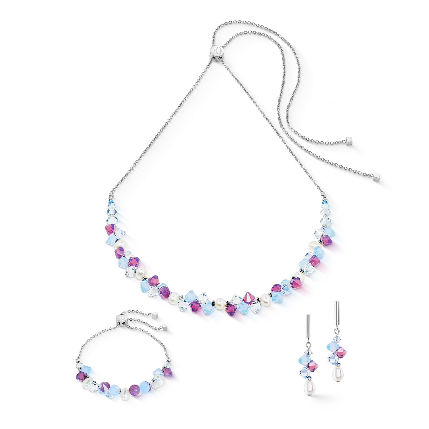 Bracelet Dancing Crystals & Pearls lilac-blue - Image 3
