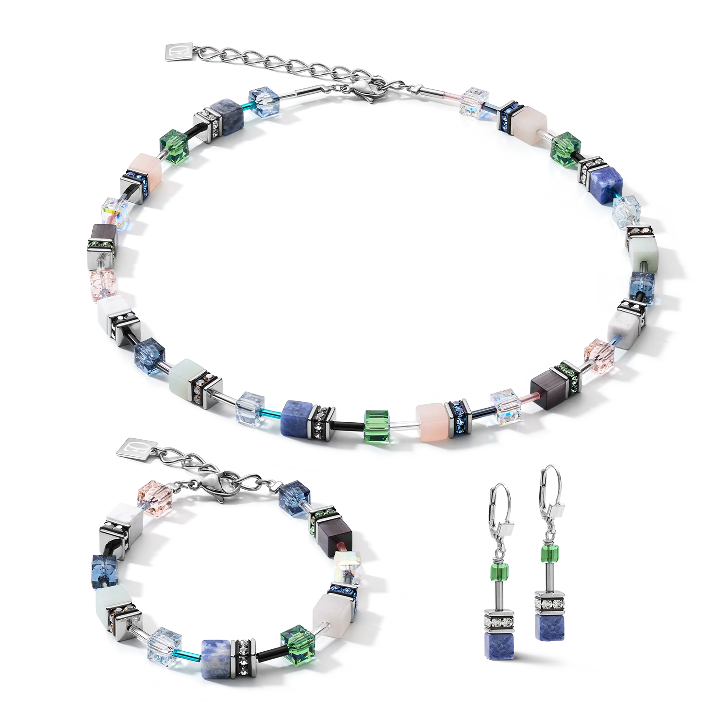 Bracelet GeoCUBE® Crystals & Gemstones blue-green - Image 3