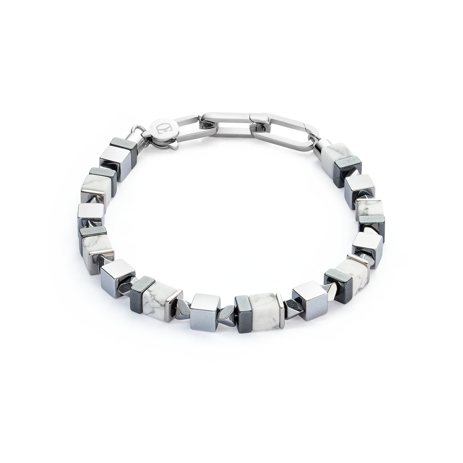 Bracelet Precious Cubes white-silver