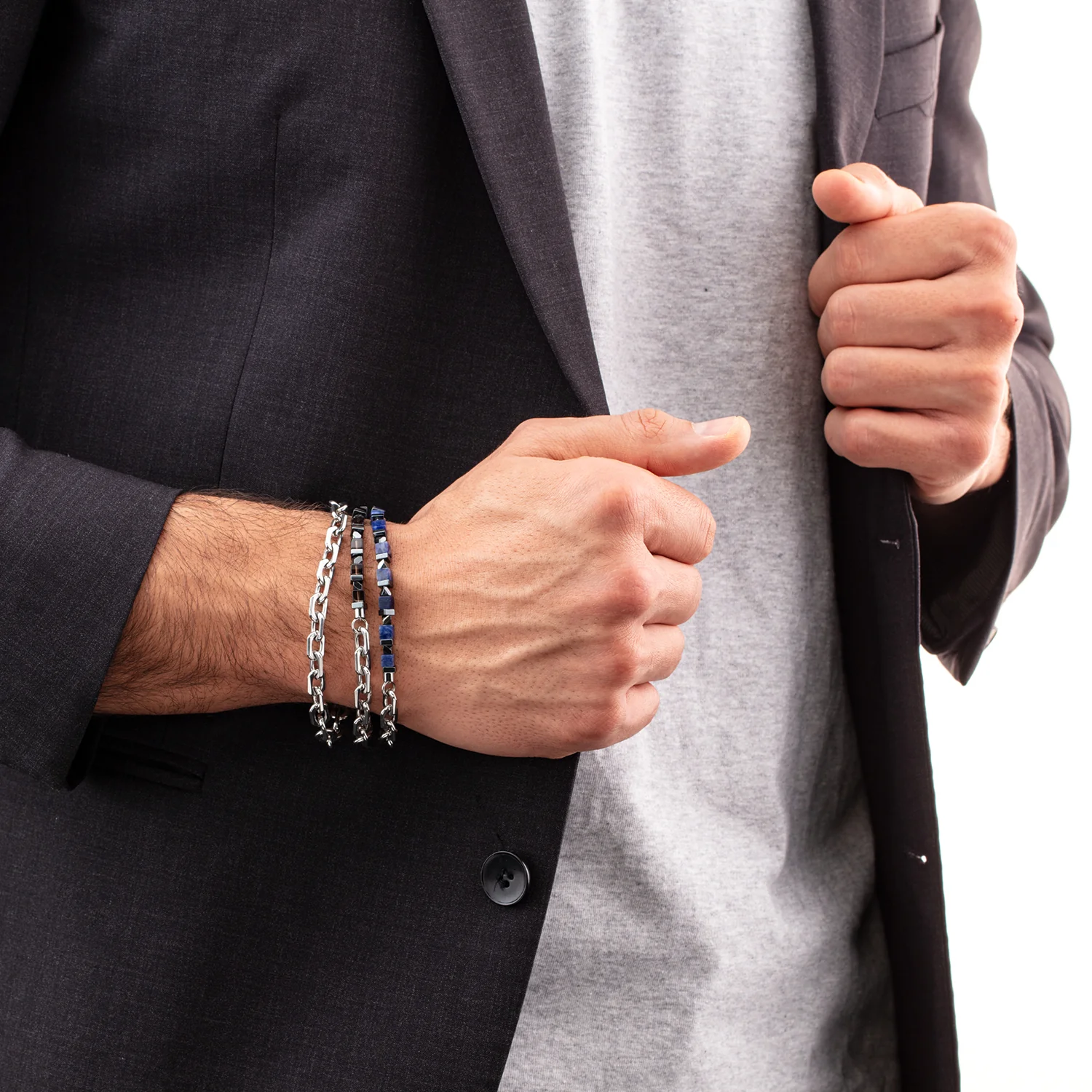 Bracelet Precious Fusion link chain blue-silver - Image 3