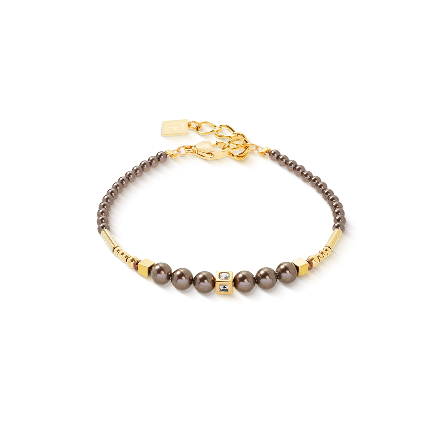 Bracelet Shimmering Princess Pearls gold-brown