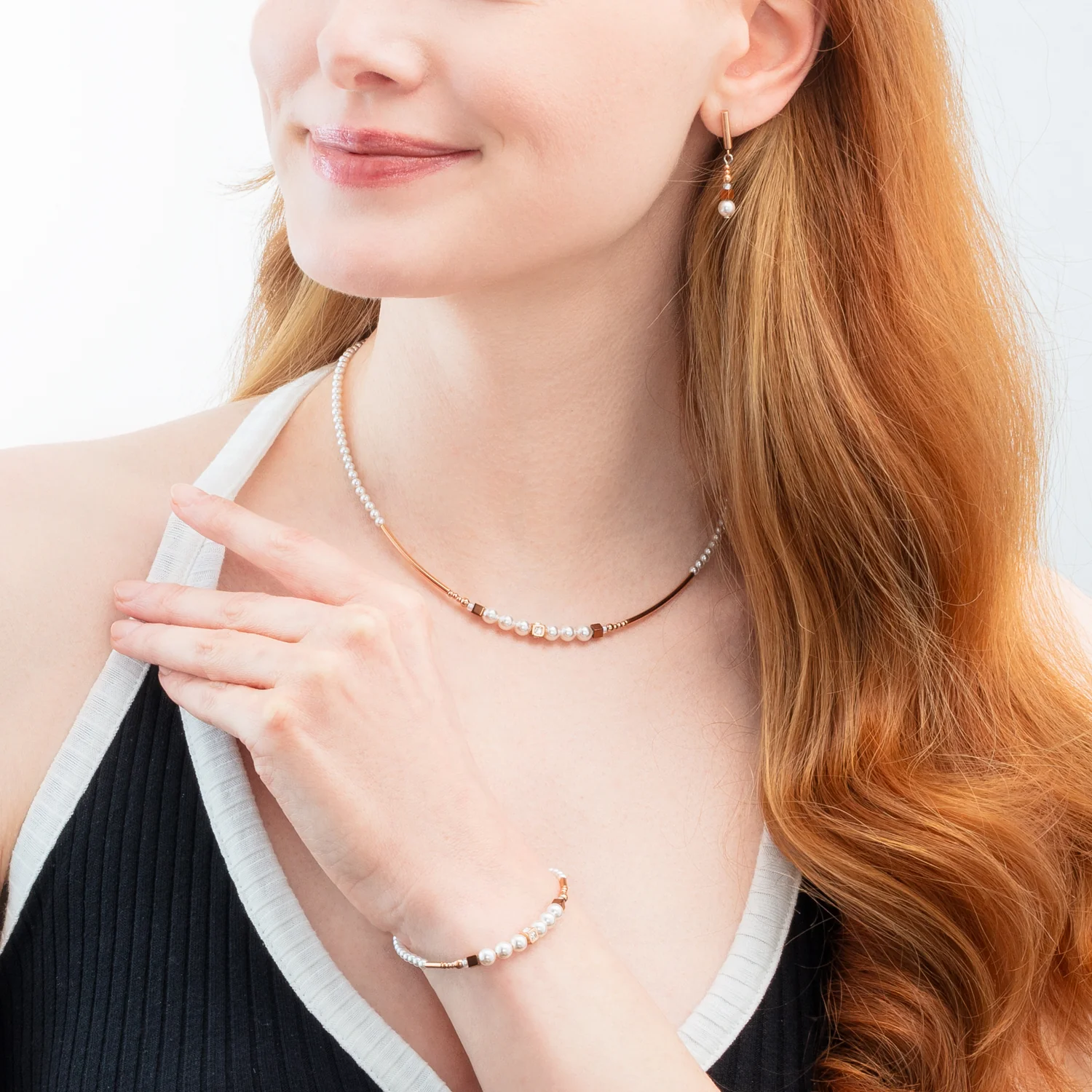Bracelet Shimmering Princess Pearls rose gold-white - Image 4
