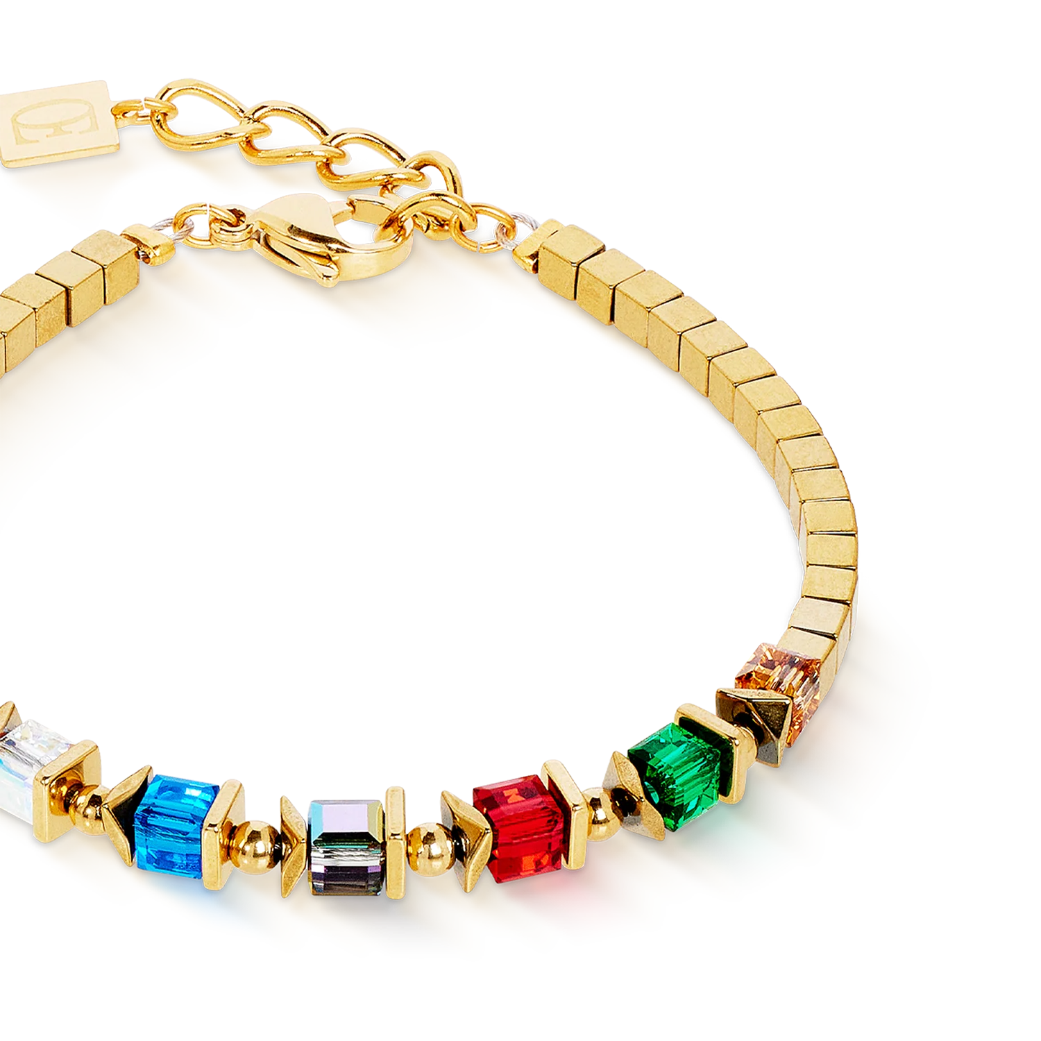 Bracelet Sparkling Cubes Fusion Chain gold-multicolour - Image 2