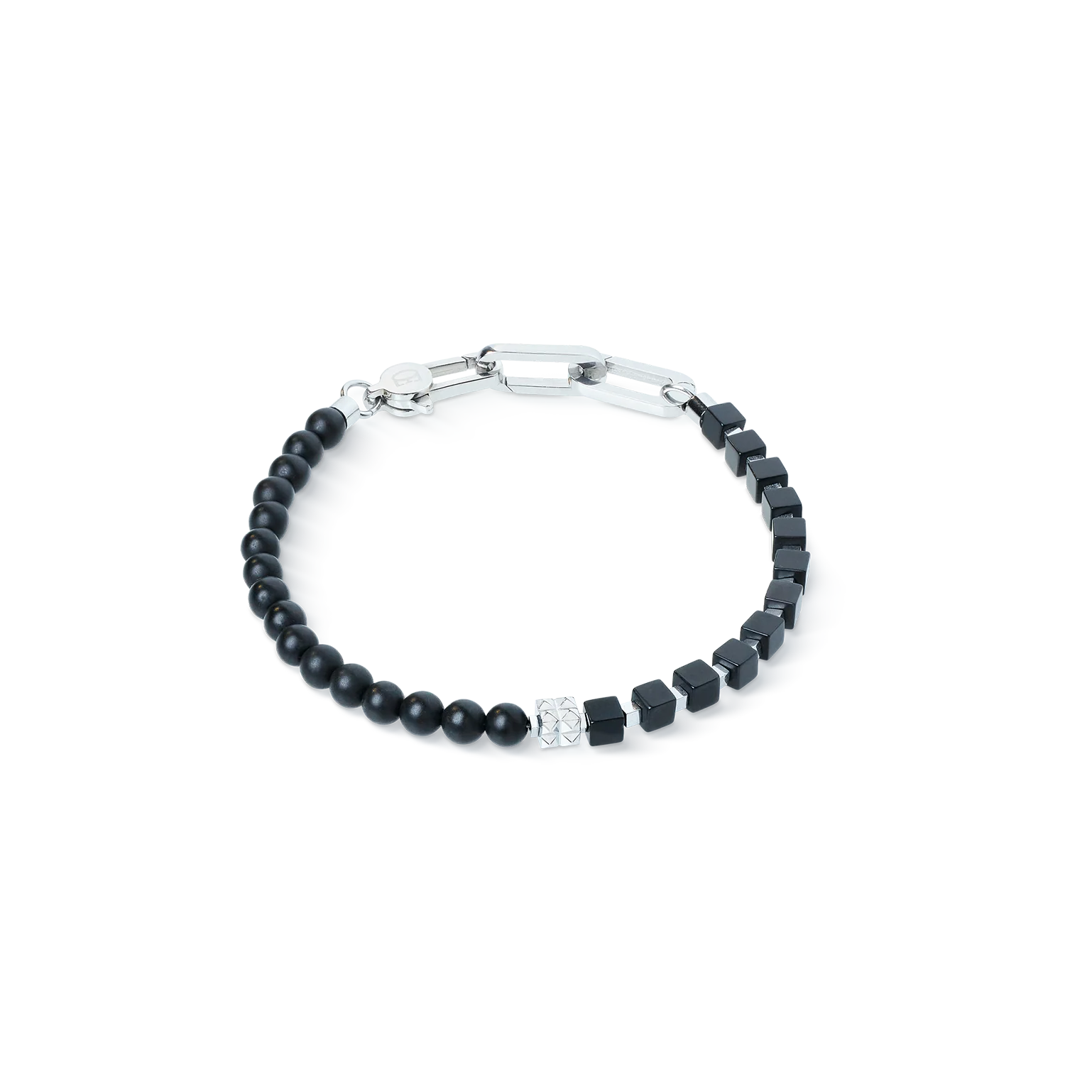 Bracelet Spikes Fusion Onyx black-silver