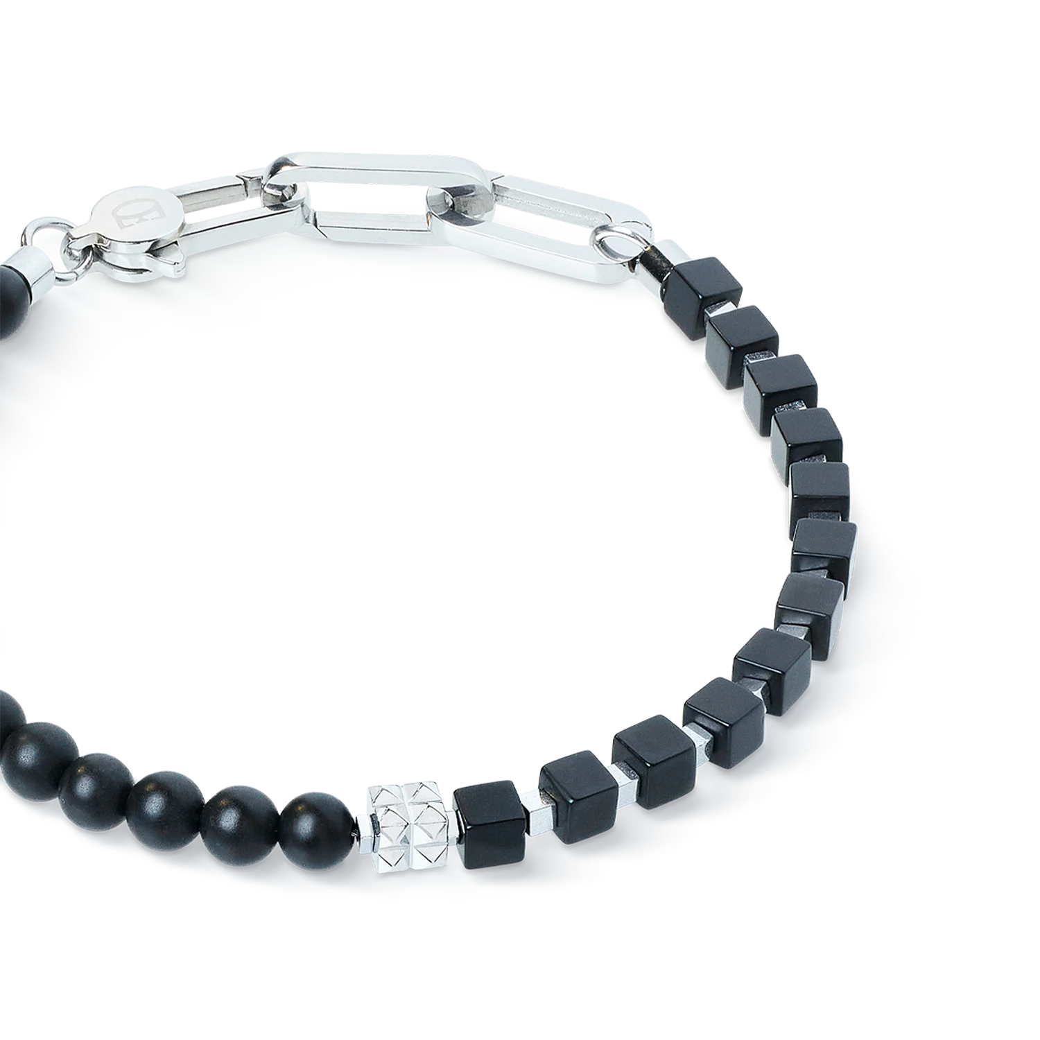 Bracelet Spikes Fusion Onyx black-silver - Image 2