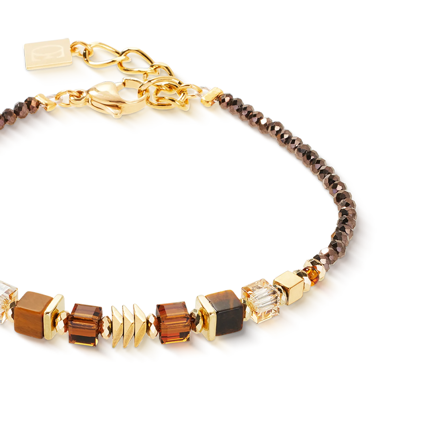 Bracelet Wave Cube Flow gold-brown - Image 2