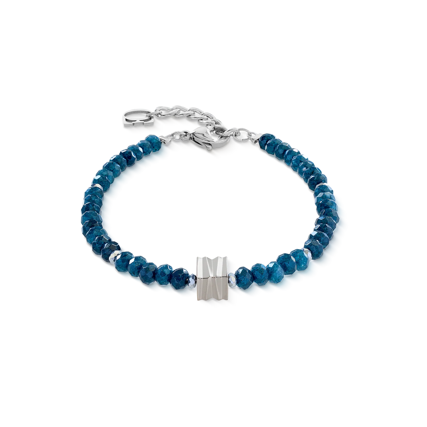 Bracelet Wave Essence Navy Jade Silver