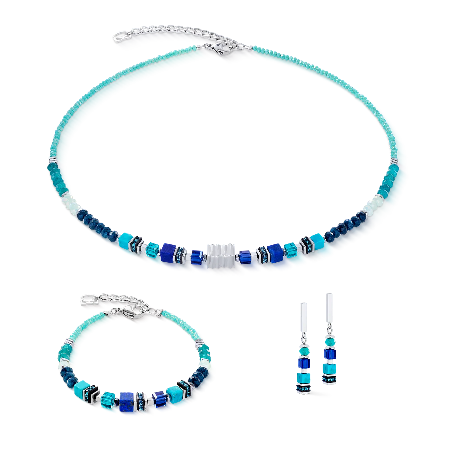 Bracelet Wave Precious Flow silver-teal - Image 3