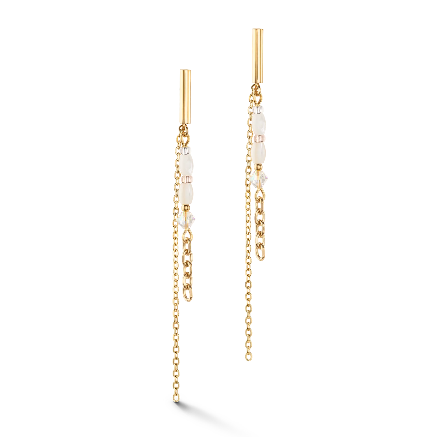 Brilliant Square Layer earrings gold - Image 2