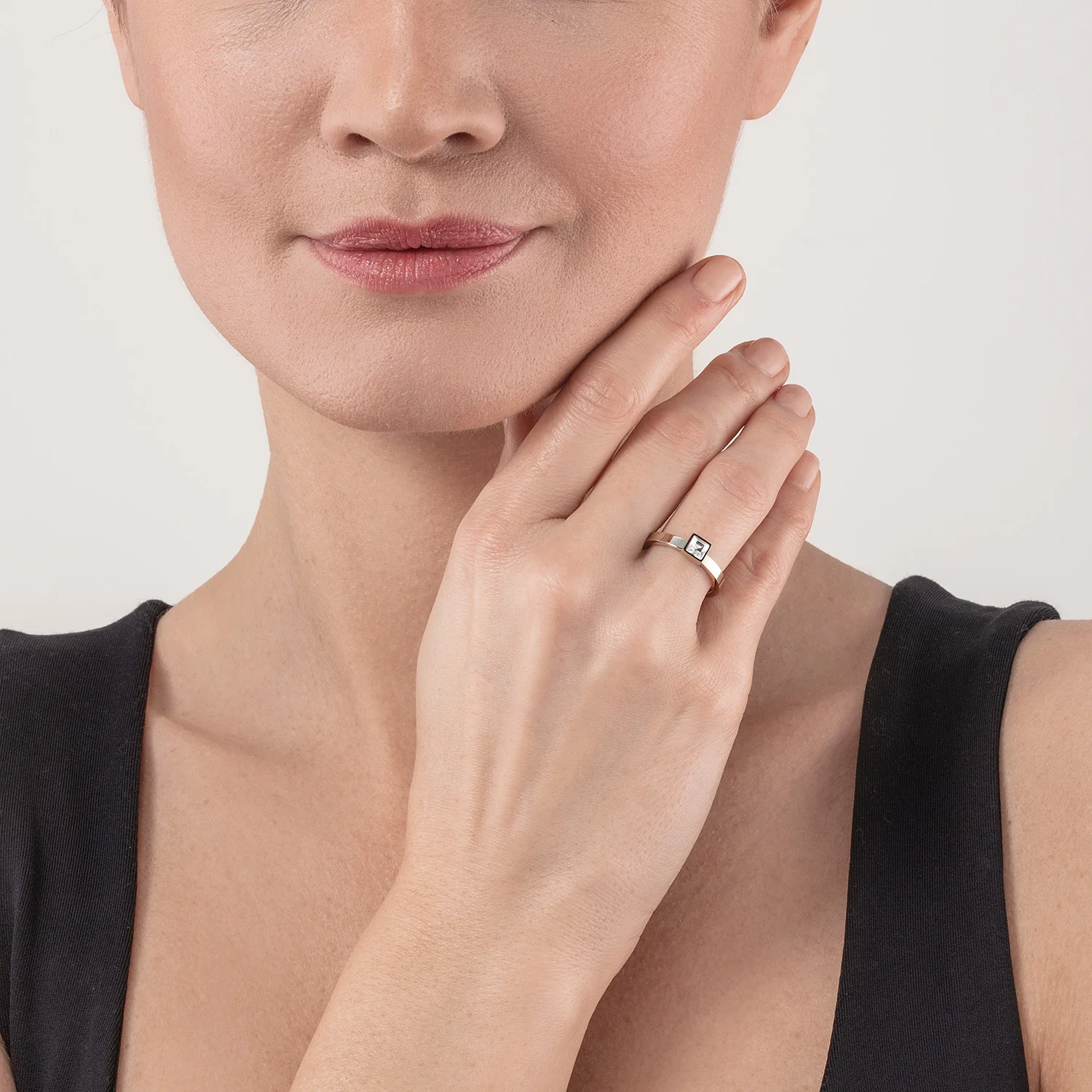 Brilliant Square small bague argent cristal - Image 3