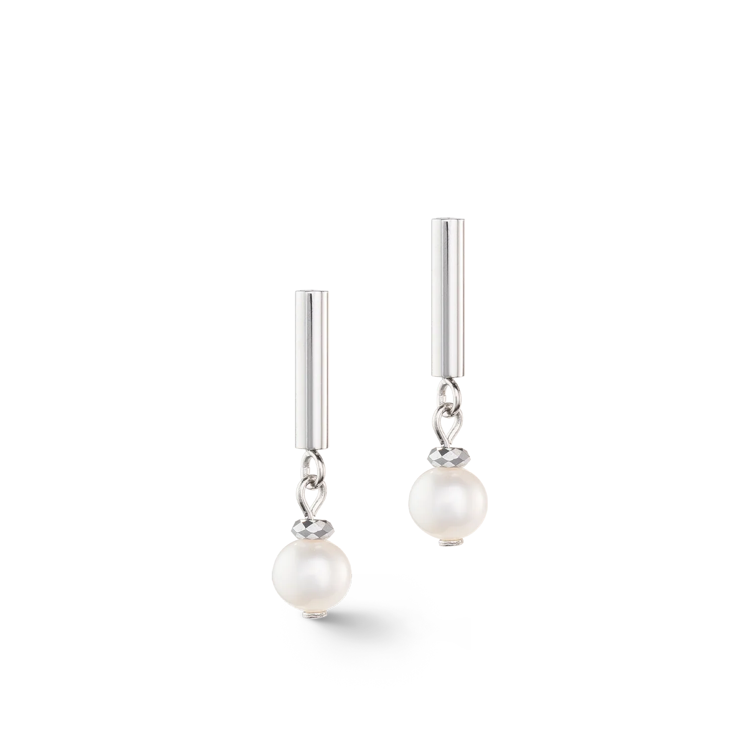 Classy freshwater pearl earrings silver