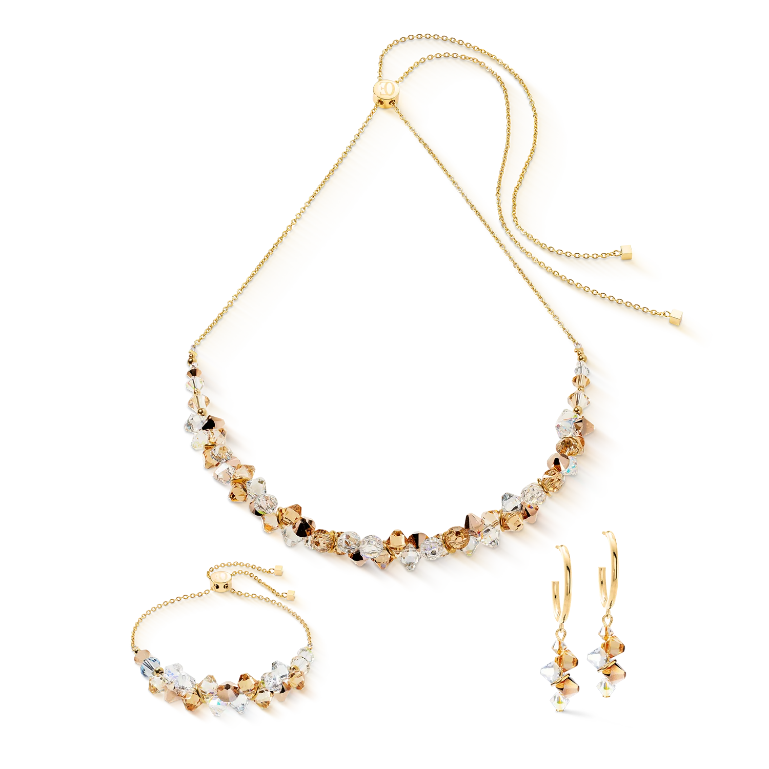 Dancing Crystals bracelet gold-beige - Image 3