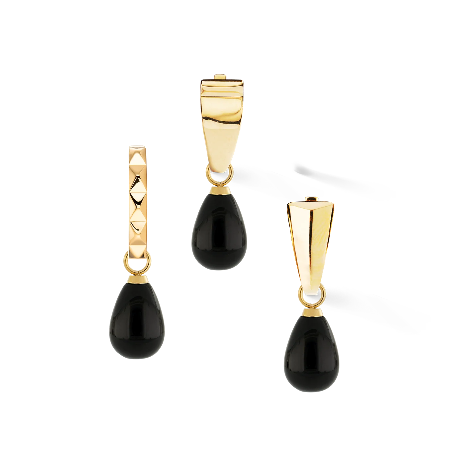 EAR ME UP Charm Drops Gold-Black - Image 4