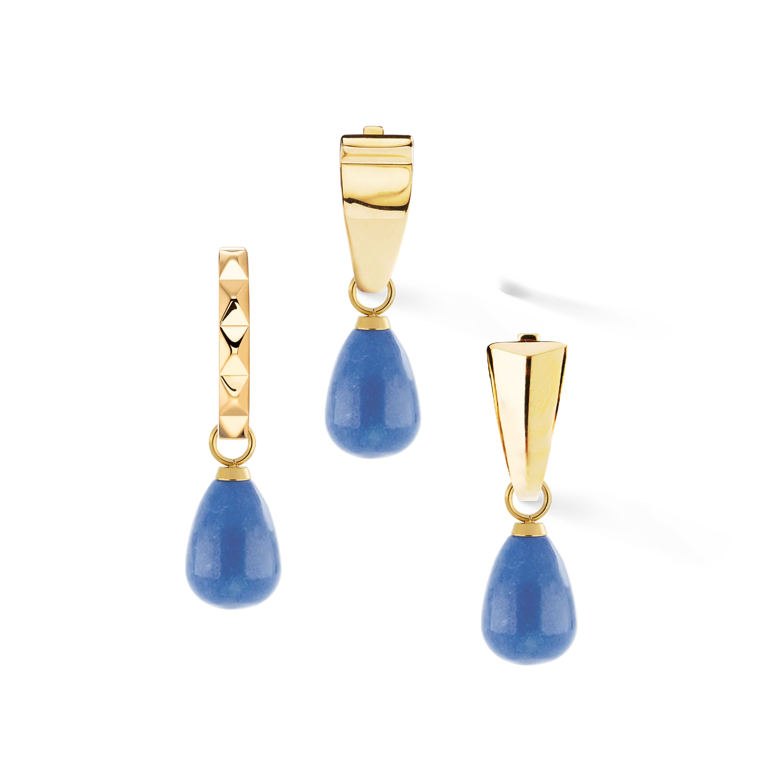 EAR ME UP Charm Drops Gold-Blue - Image 3