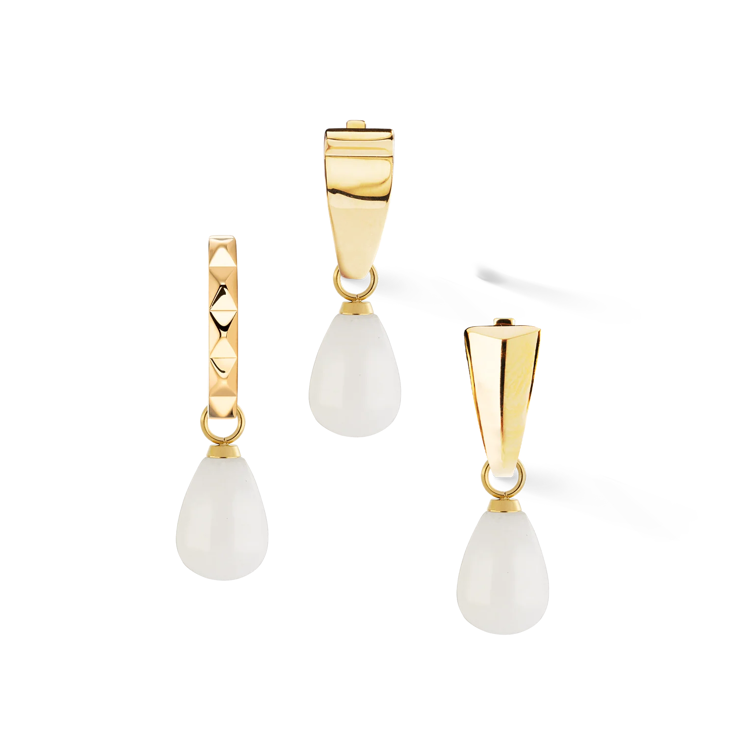 EAR ME UP Charm Drops Gold-White - Image 4